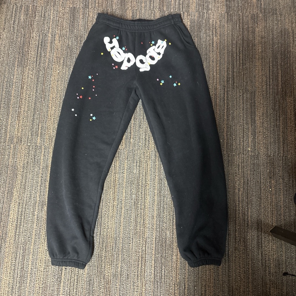 Men's Black spider 5 with Colorful Star Accents